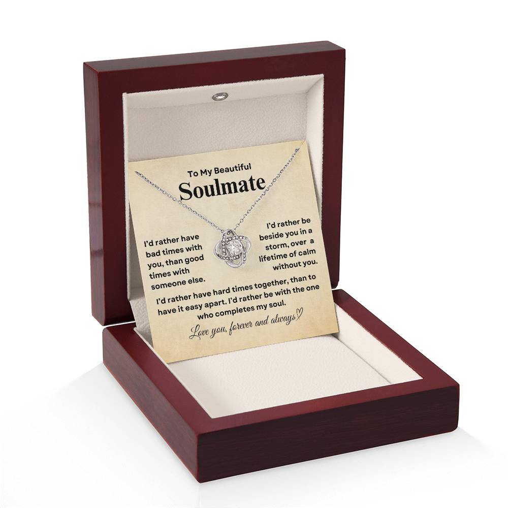 TO MY SOULMATE - Lifetime of Calm | Love Knot Necklace (1)