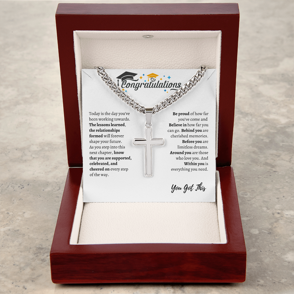 Cross Necklace - Congratulations / Be Proud