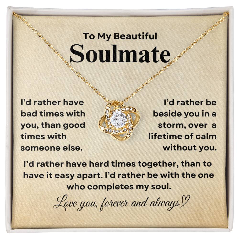 TO MY SOULMATE - Lifetime of Calm  |  Love Knot Necklace (1)