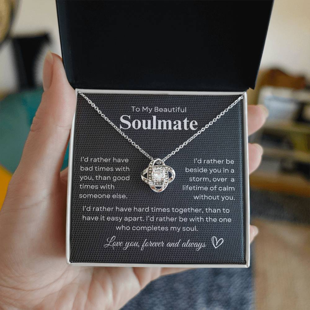 TO MY SOULMATE - Lifetime of Calm  |  Love Knot Necklace (BB)
